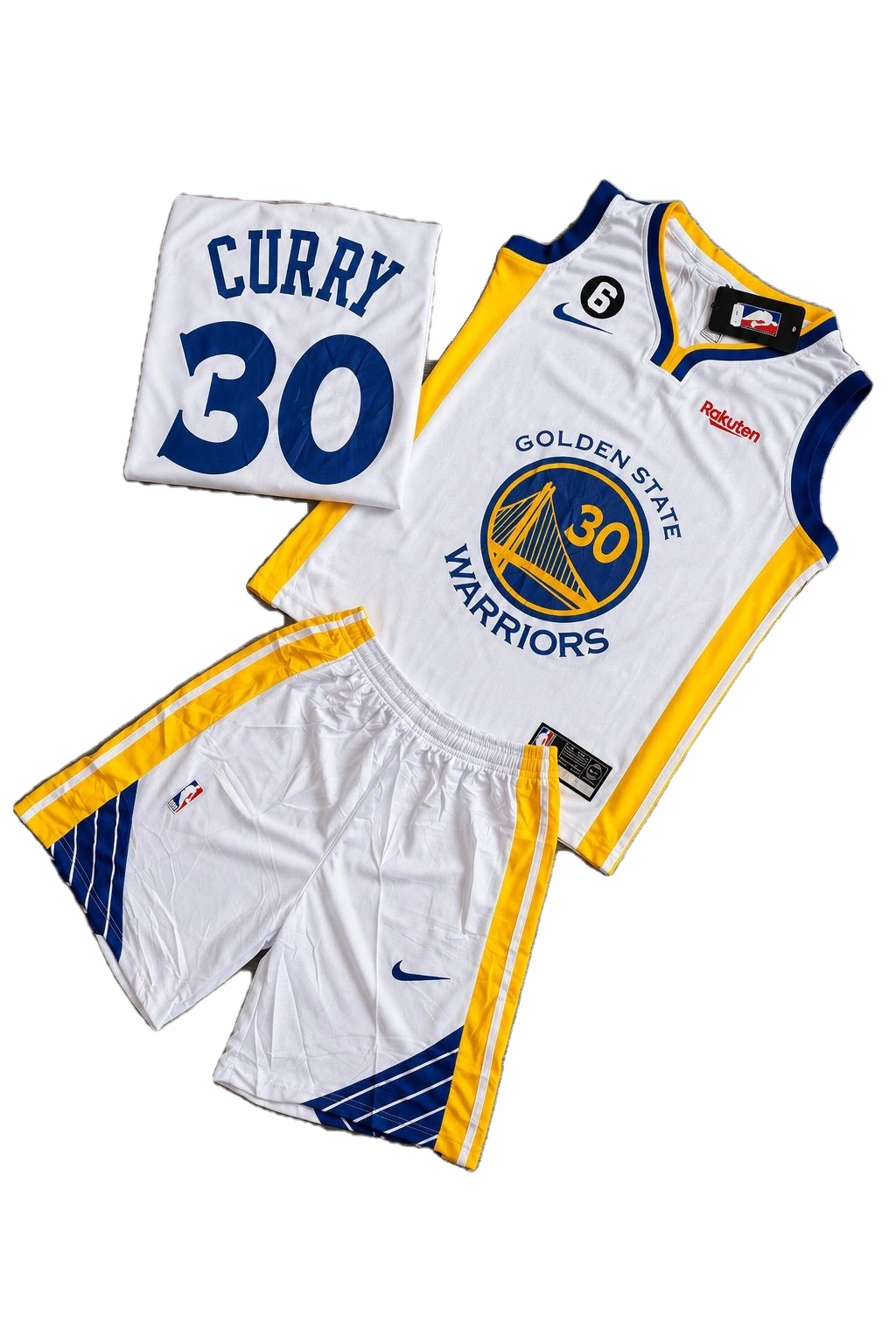 Conjunto NBA Warriors Curry 30 blanco