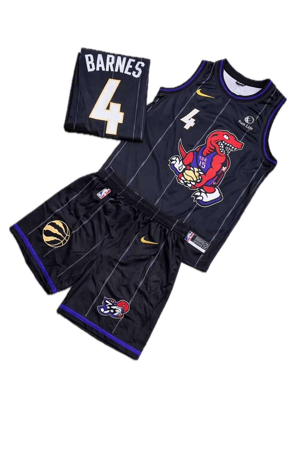 Conjunto NBA Raptors Barnes 4 negro